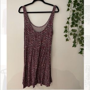 American Eagle Maroon Floral Dress